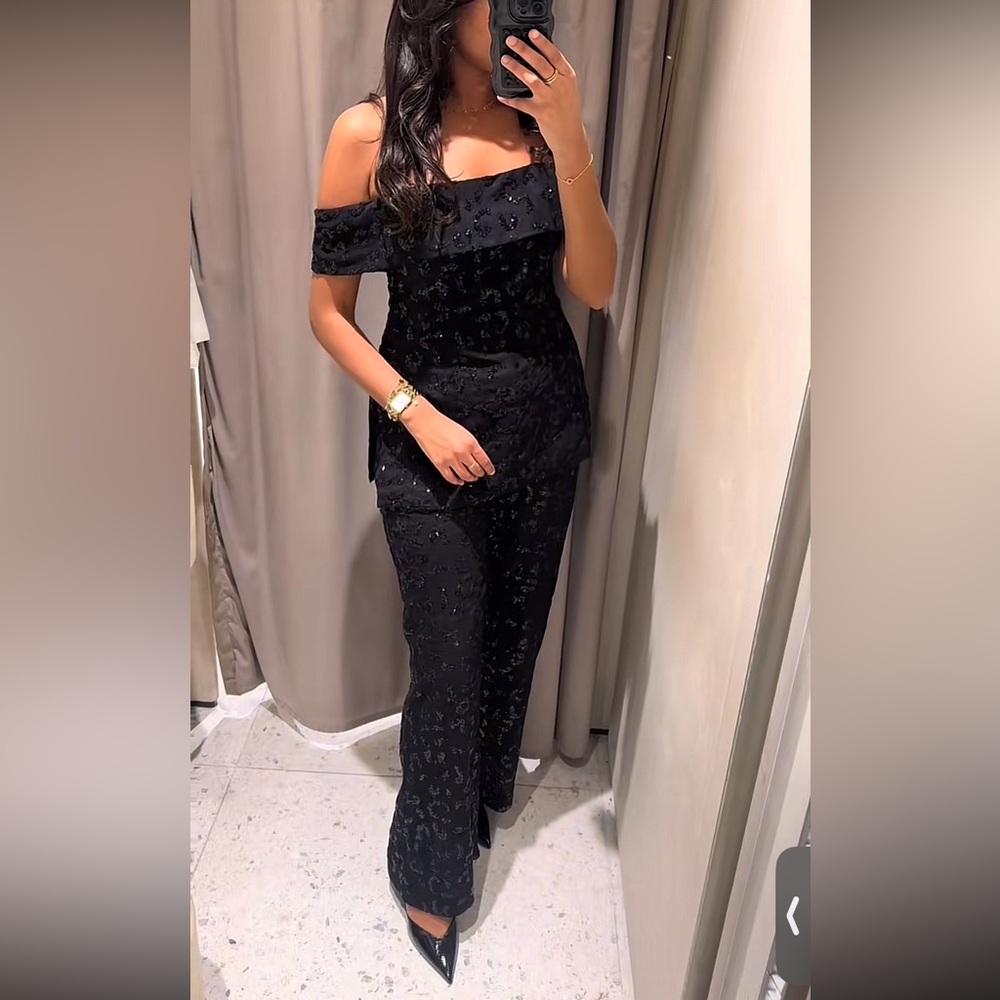 Stylish Black Wide Leg Women's Pants